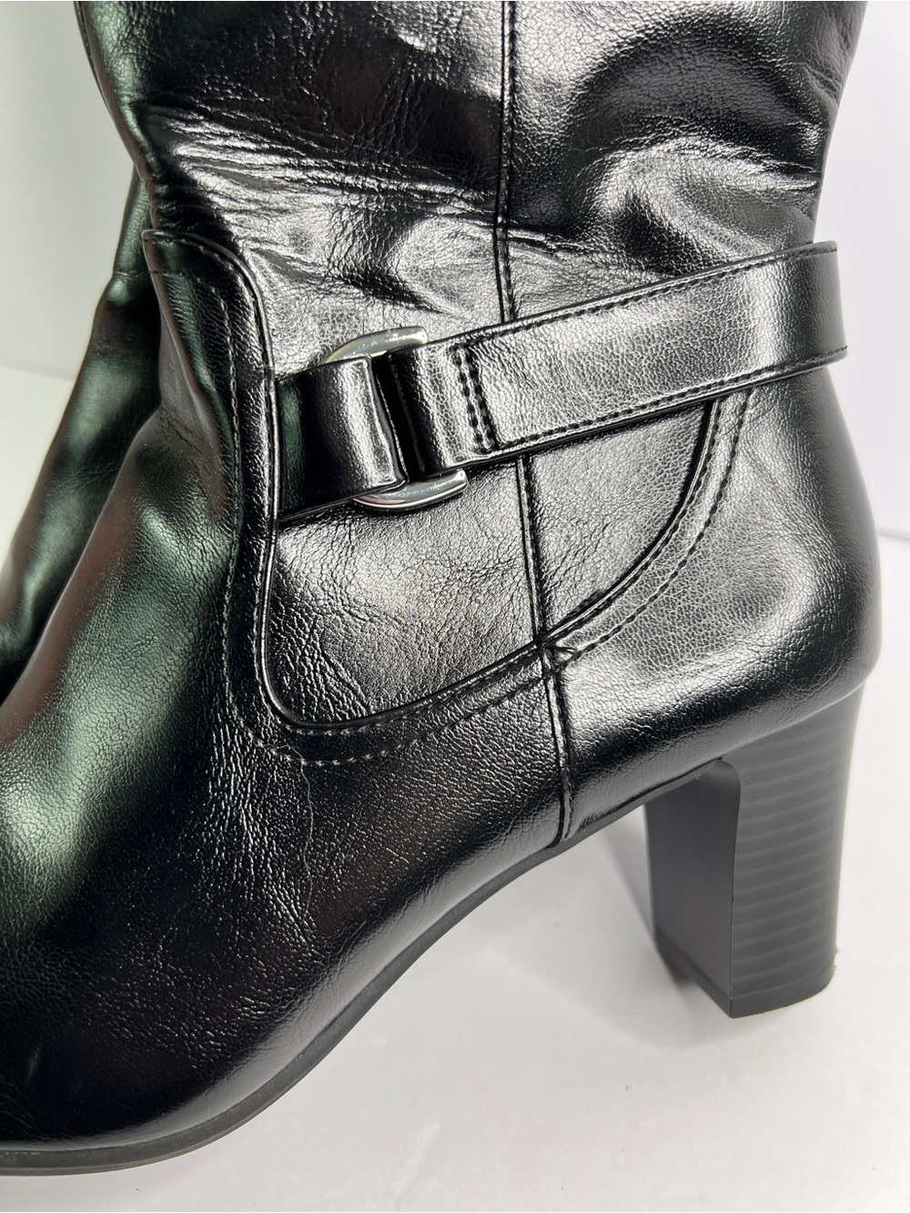 LifeStride Marta Black Knee High Riding Boots Soft System Size 10M No Box - Picture 5 of 10